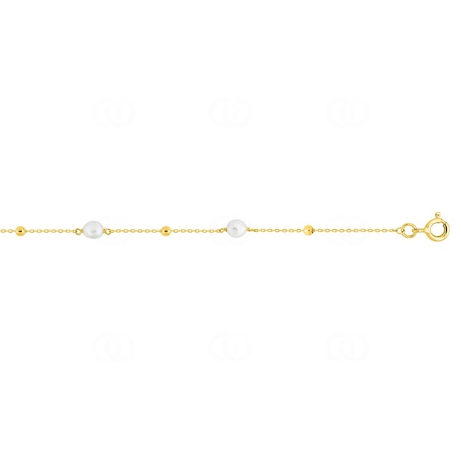 Bracelet or jaune 375/9 ct avec perles - 497388.P0