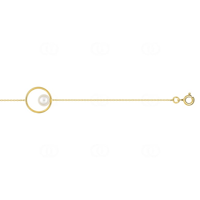 Armband 375/9 K Gelbgold mit Süsswasserzuchtperle 6.0mm - 497014.P0