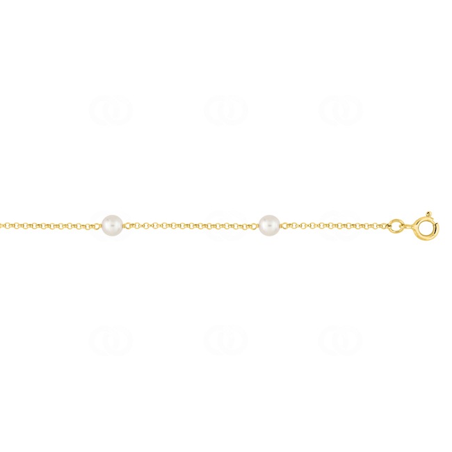 Armband 375/9 K Gelbgold mit Süsswasserzuchtperlen 4.5mm - 9K763.1P-18