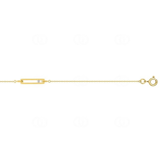 Armband 375/9 K Gelbgold mit Zirkonia - 497042.Z0