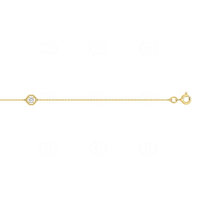 Bracelet or jaune 375/9 ct avec zircones - 497255.Z0