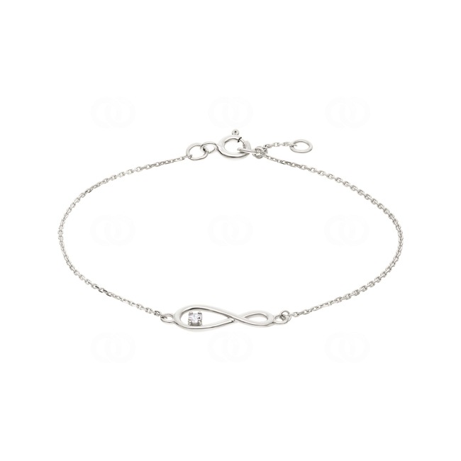 Armband 375/9 K Weissgold Infinity mit Zirkonia - 497068.Z1
