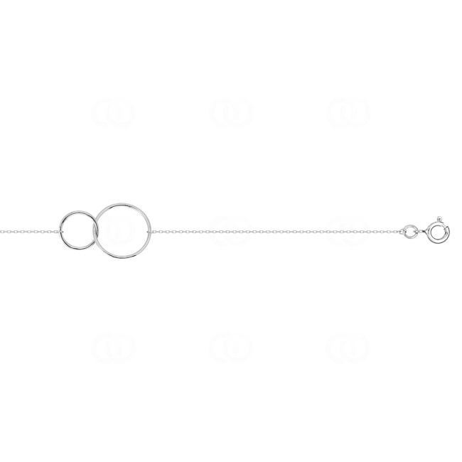 Armband 375/9 K Weissgold Kreise - 9K7765GR-18