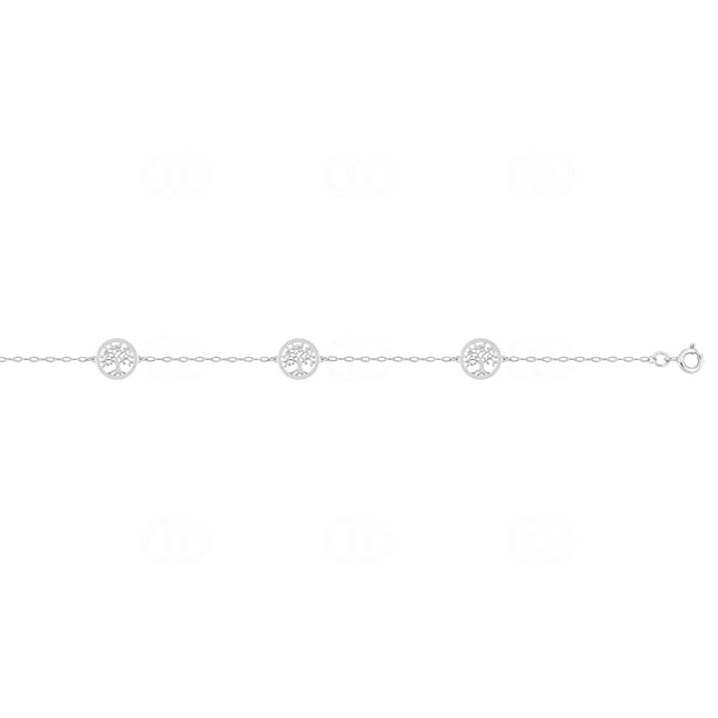 Armband 375/9 K Weissgold mit Lebensbäumen - 497217.01