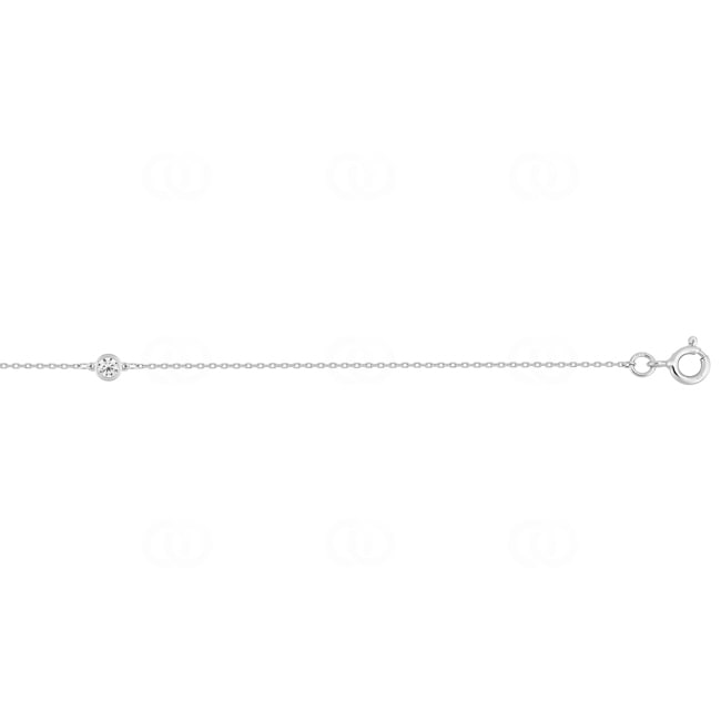 Armband 375/9 K Weissgold mit Zirkonia Solitär - 497074.Z1