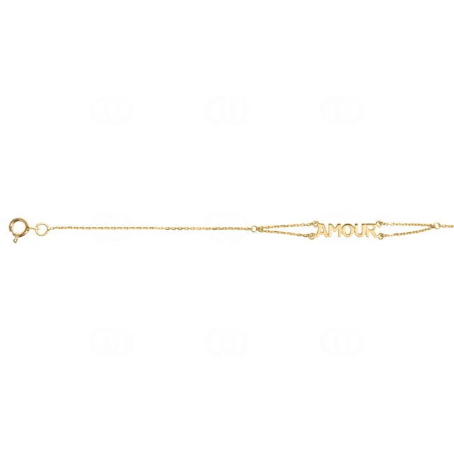 Bracelet 750/18 K Yellow Gold Amour 18cm - 7924-18
