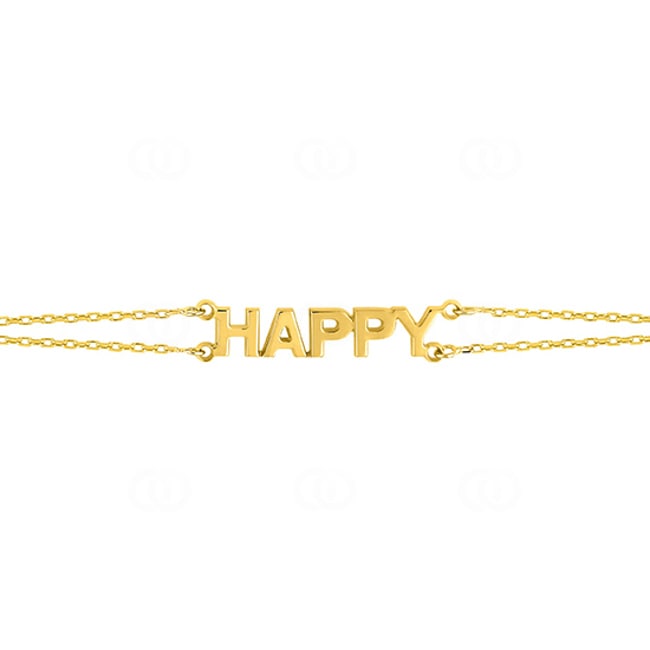 Bracelet 750/18 K Yellow Gold Happy 18cm - 7923-18
