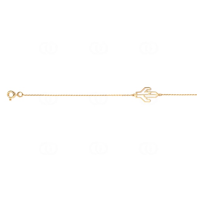 Bracelet 750/18 K Yellow Gold Cactus 18cm - 7926-18