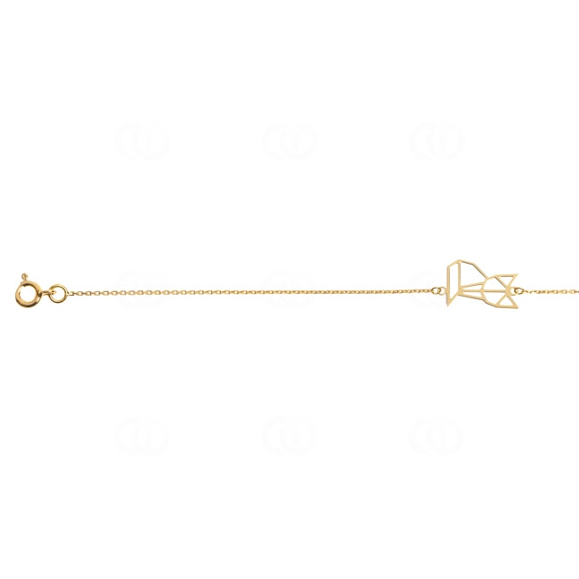 Bracelet 750/18 K Yellow Gold Cat 18cm - 7932-18