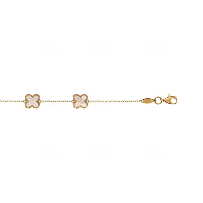 Bracelet or jaune 750/18 ct Croix avec nacre - BPE104419