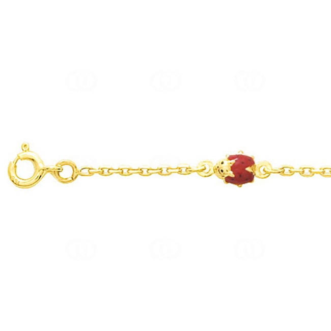 Bracelet 750/18 K Yellow Gold Ladybird - 604.3-14