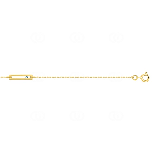Armband 750/18 K Gelbgold mit Blautopas - 4.7042.T0