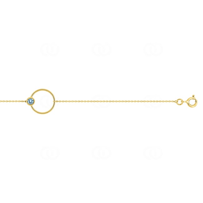 Armband 750/18 K Gelbgold mit Blautopas - 4.7185.T0