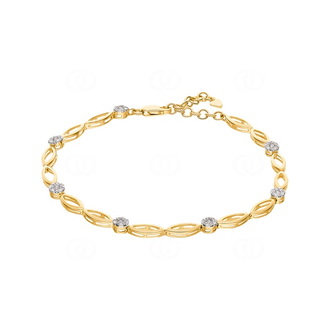 Bracelet 750/18 K Yellow Gold with Diamond 0.38 ct H/si - AR-46479-GG