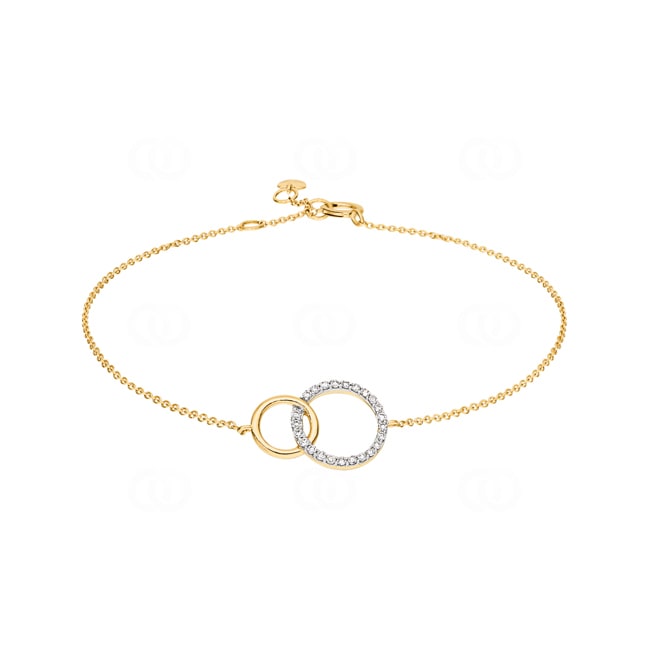 Armband 750/18 K Gelbgold mit Diamanten 0.12 ct H/si - AR-73287-GG