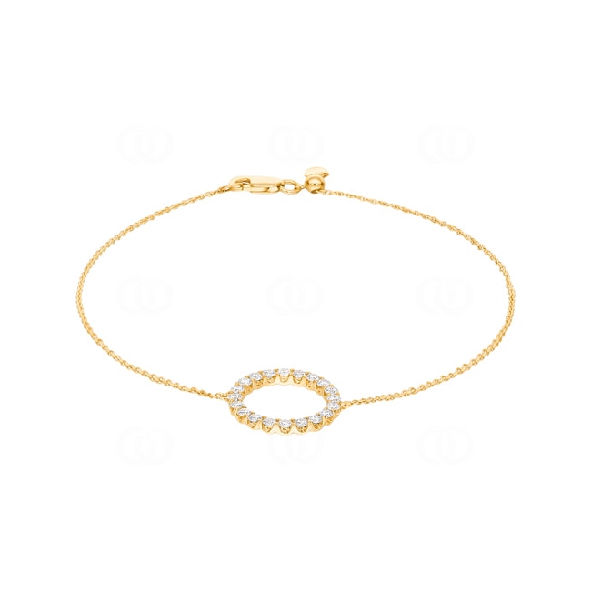 Bracelet 750/18 K Yellow Gold with Diamonds 0.50 ct H/si - AR-71531-GG