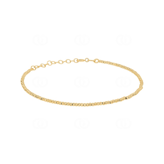 Bracelet 750/18 K Yellow Gold with Diamond Cut Beads - AR-0318017-GG