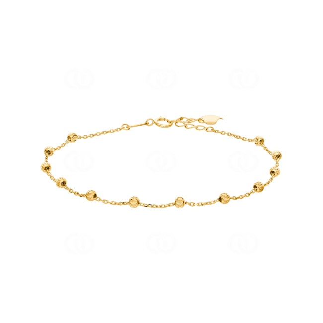 Armband 750/18 K Gelbgold mit geschliffenen Kugeln 2.5mm, 19cm Armband 750/18 K Gelbgold mit geschliffenen Kugeln 2.5mm, 19cm - BGO110519