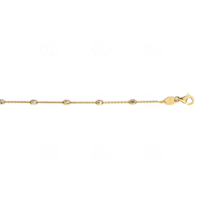 Bracelet or jaune 750/18 ct avec 23 boules limées 2.5mm - BG0403119