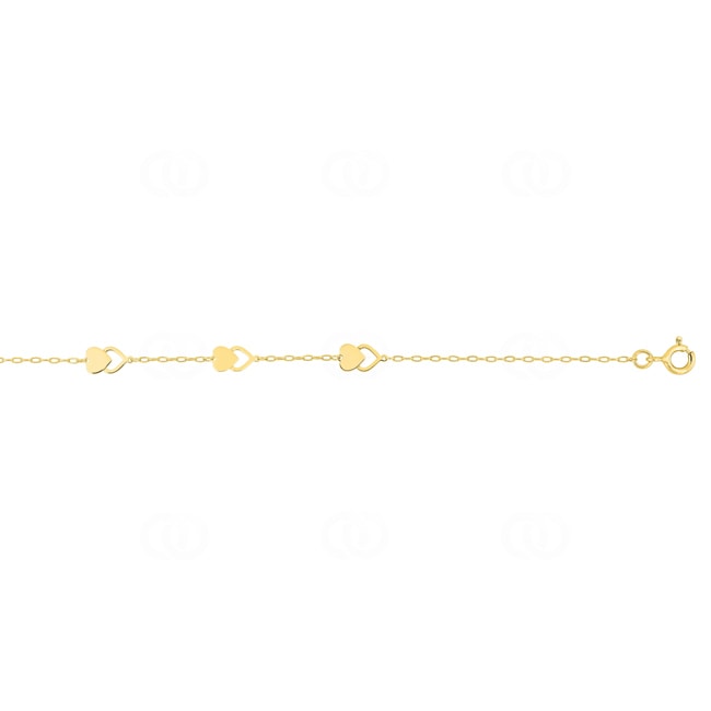 Bracelet 750/18 K Yellow Gold with Hearts - 4.7205.00