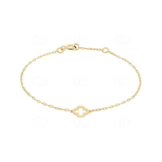 Bracelet 750/18 K Yellow Gold with Cloverleaf - 4.7168.00