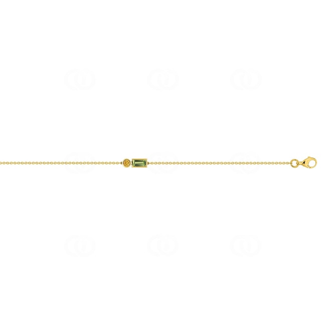 Armband 750/18 K Gelbgold mit Peridot & Citrin - J40006.B0-18