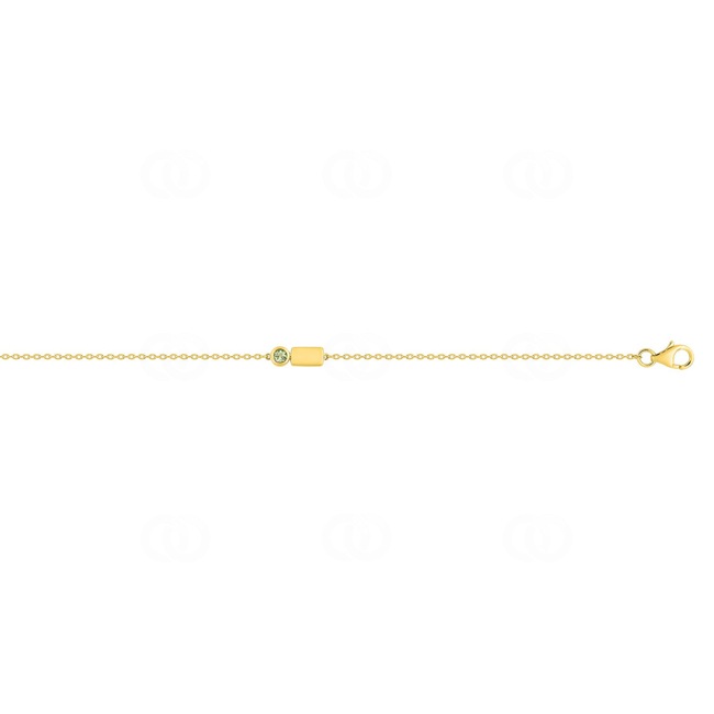Bracelet or jaune 750/18 ct avec péridot ronde - J40012.P0
