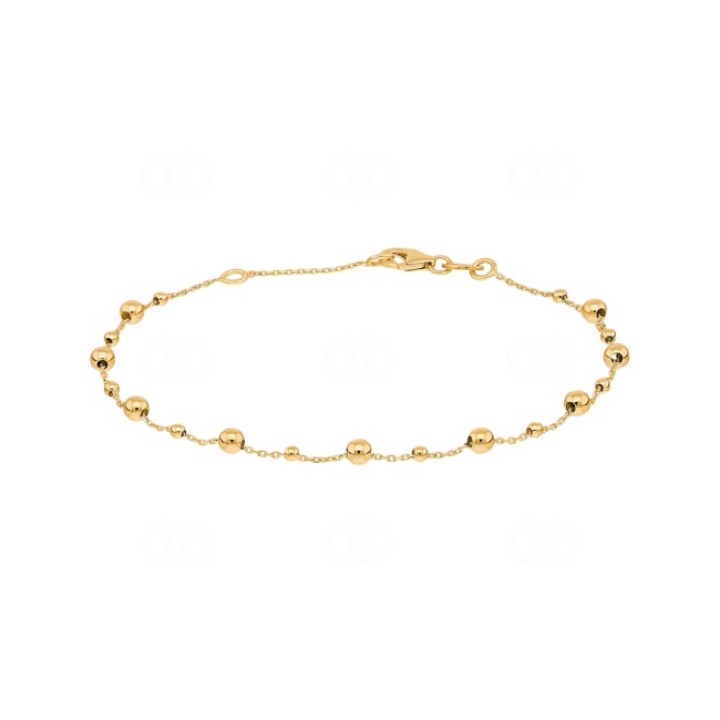 Bracelet or jaune 750/18 ct avec boules polies - AR-1830003-GG