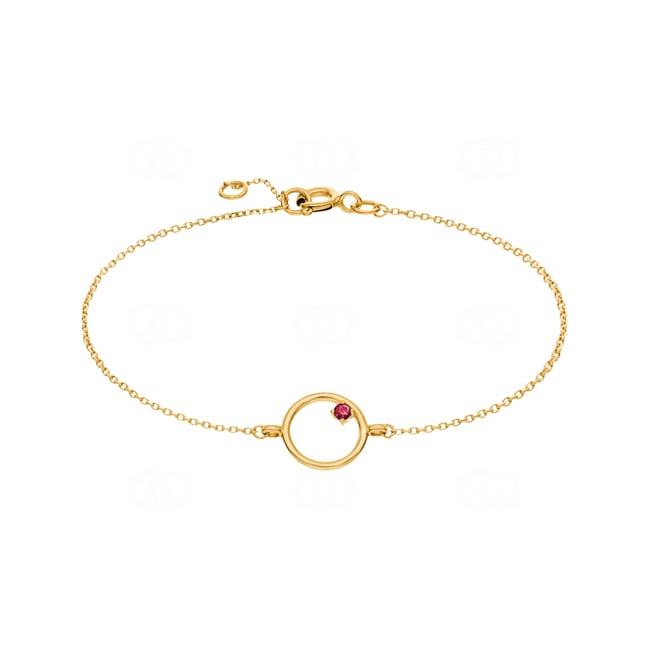 Bracelet or jaune 750/18 ct avec rubis - 4.7067.R0