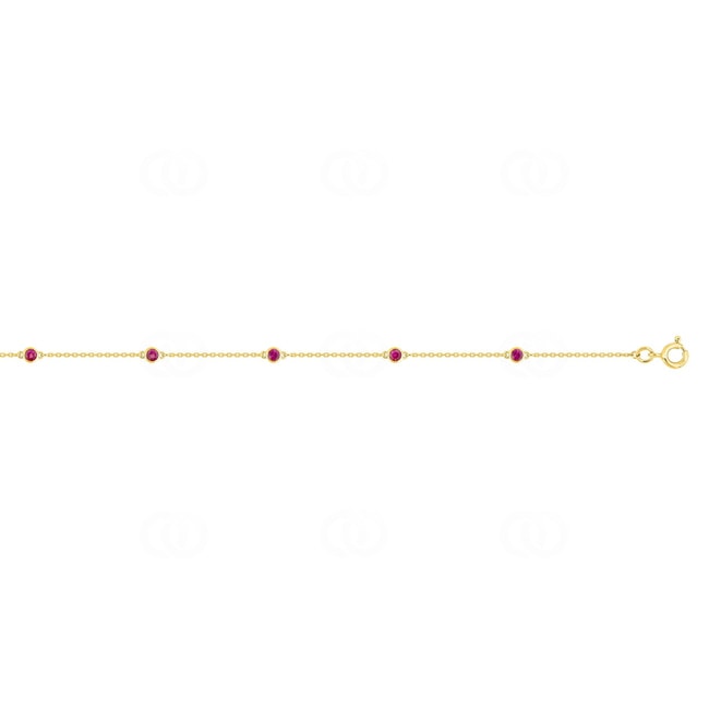 Armband 750/18 K Gelbgold mit Rubinen - 4.7182.R0