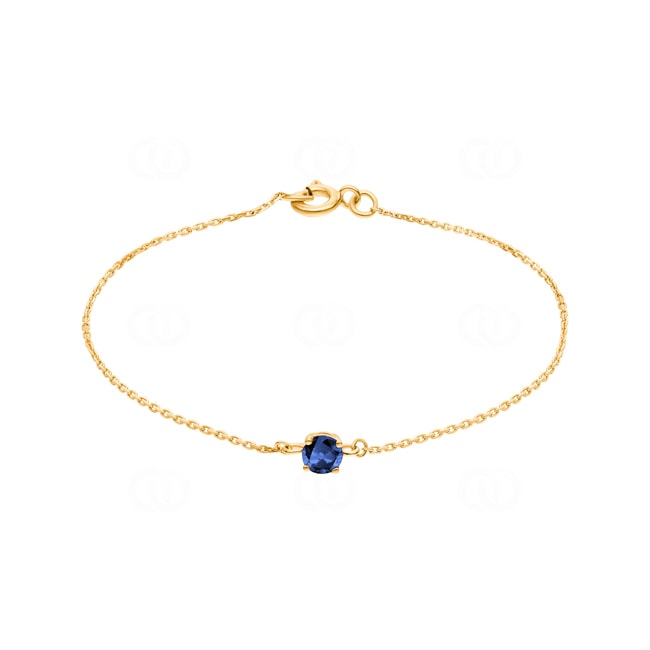 Bracelet 750/18 K Yellow Gold with Sapphire 4 Prongs - 4.7052.S0
