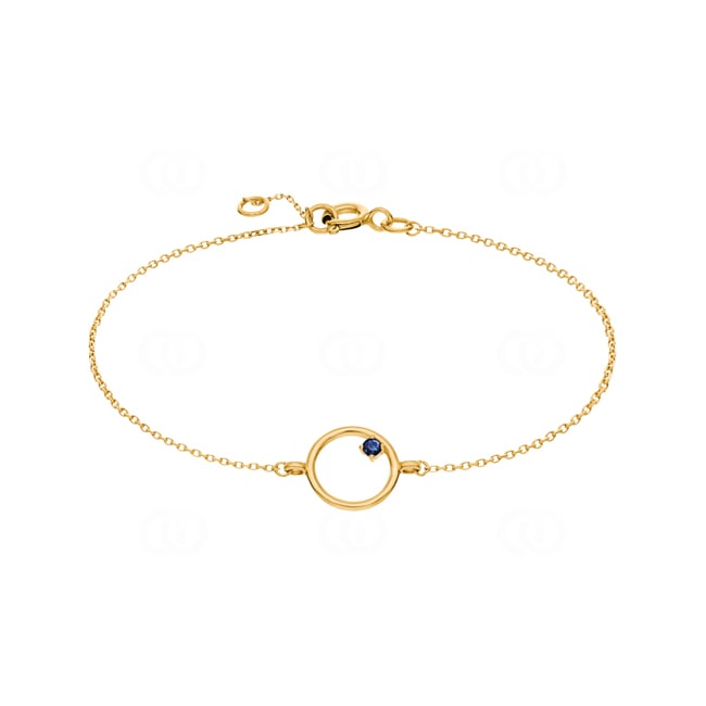 Armband 750/18 K Gelbgold mit Saphir - 4.7067.S0