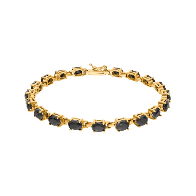 Bracelet or jaune 750/18 ct avec saphirs - M002