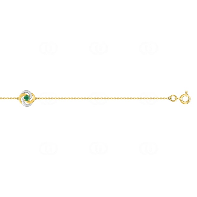 Bracelet or jaune 750/18 ct avec émeraude - 4.7065.E3