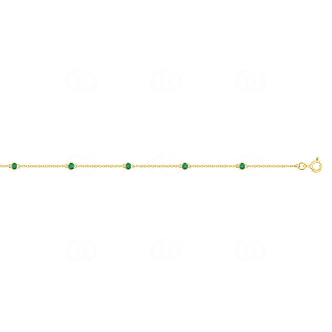 Armband 750/18 K Gelbgold mit Smaragden - 4.7182.E0