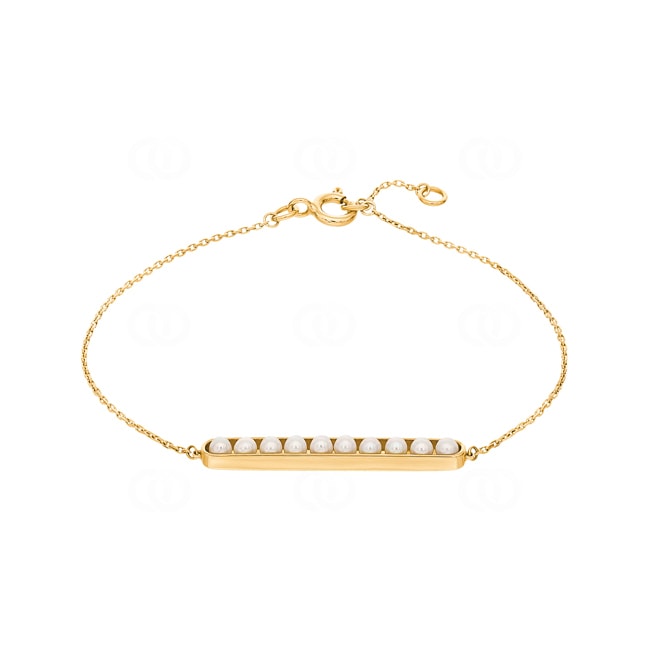 Bracelet 750/18 K Yellow Gold with Freshwater Pearls Ø 2.5mm - 4.7021.P0