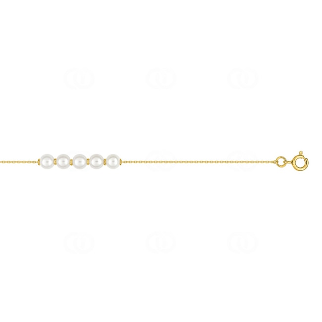 Armband 750/18 K Gelbgold mit Süsswasserzuchtperlen Ø 5mm - 4.7025.P0