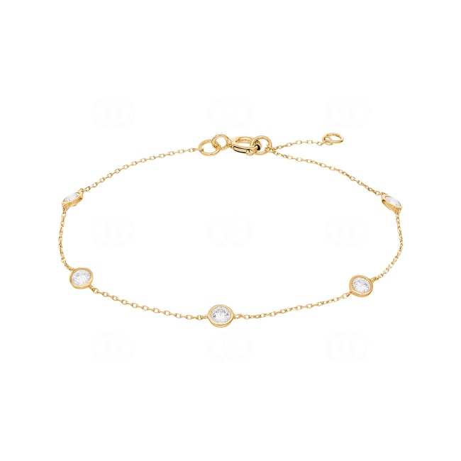 Bracelet 750/18 K Yellow Gold with Cubic Zirconia - 772Z-18