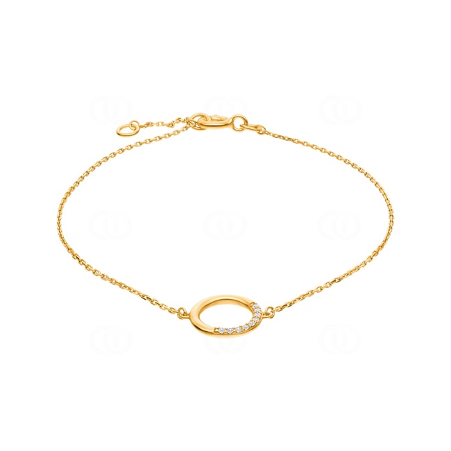 Bracelet 750/18 K Yellow Gold with Cubic Zirconia - 4.7004.Z0-18