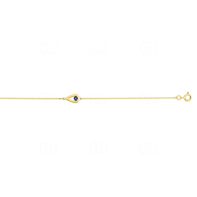 Armband 750/18 K Gelbgold Tropfen mit Saphir - 4.7245.S0