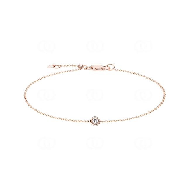 Armband 750/18 K Roségold mit Diamant 0.05 ct H/si - AR-69819-RG