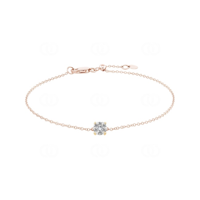 Armband 750/18 K Roségold mit Diamanten 0.11 ct H/si Armband 750/18 K Roségold mit Diamanten 0.11 ct H/si - AR-69739-RG