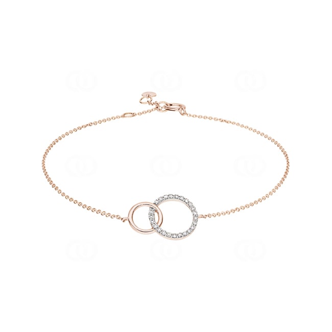 Armband 750/18 K Roségold mit Diamanten 0.12 ct H/si - AR-73287-RG