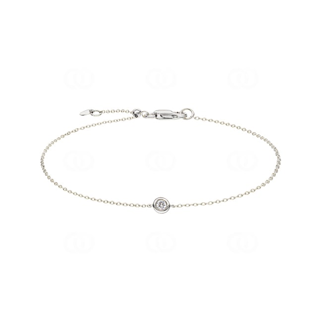 Armband 750/18 K Weissgold mit Diamant 0.05 ct H/si - AR-69819-WG