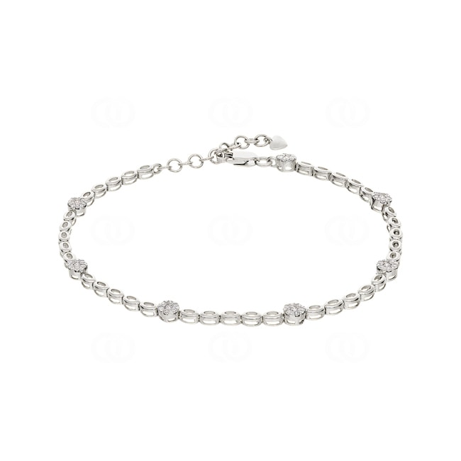 Armband 750/18 K Weissgold mit Diamant 0.38 ct H/si - AR-46480-WG
