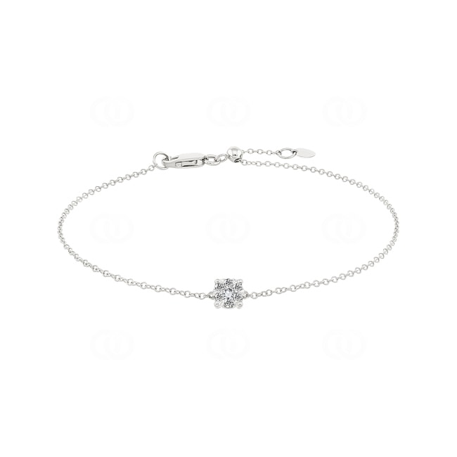 Bracelet or gris 750/18 ct avec diamants 0.11 ct H/si Bracelet or gris 750/18 ct avec diamants 0.11 ct H/si - AR-69739-WG