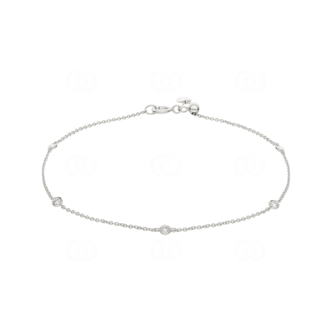 Bracelet or gris 750/18 ct avec diamants 0.15 ct H/si Bracelet or gris 750/18 ct avec diamants 0.15 ct H/si - AR-47455-WG