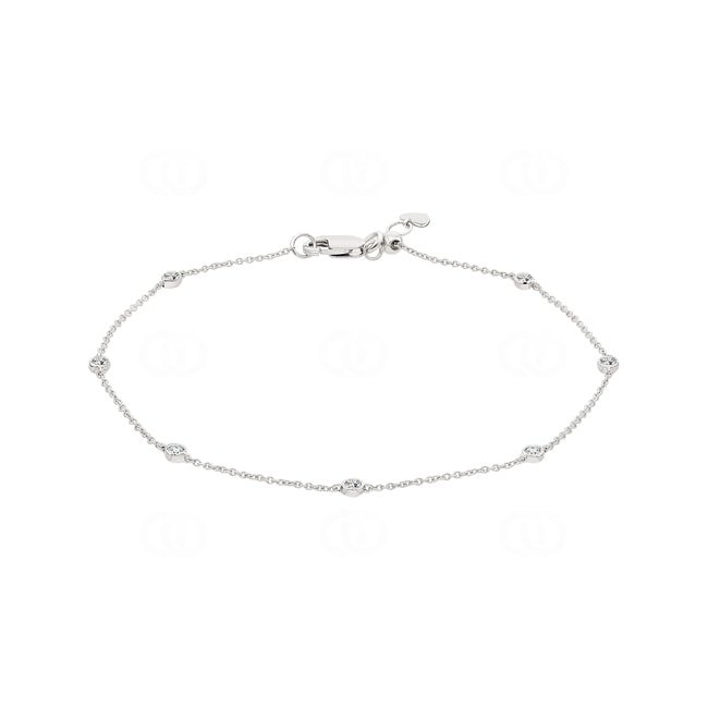 Bracelet 750/18 K White Gold with Diamonds 0.20 ct H/si - AR-69476-WG