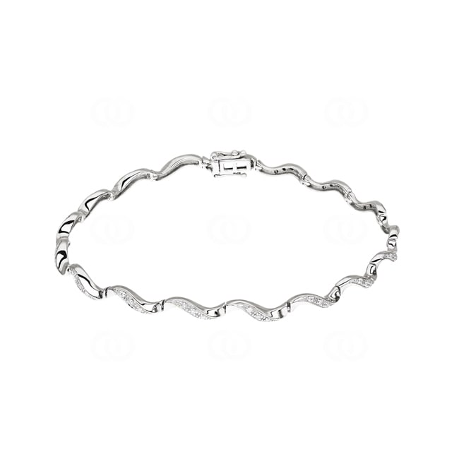 Armband 750/18 K Weissgold mit Diamanten 0.23 ct H/si - PBC02522-01-WG