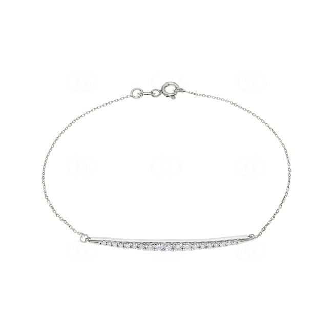 Bracelet or gris 750/18 ct avec diamants 0.41 ct H/si - BO37WG